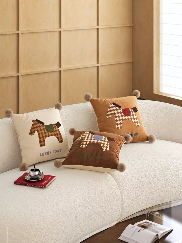 Brown Tone Pony Pillows