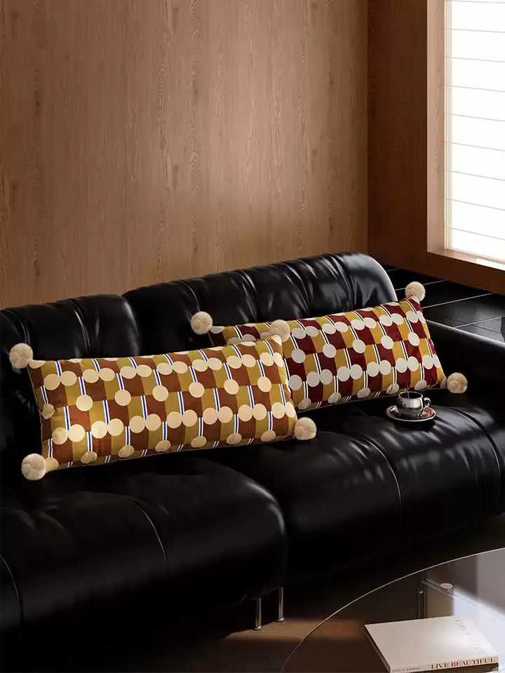 Rhythm Stripes & Dots Lumbar Pillow