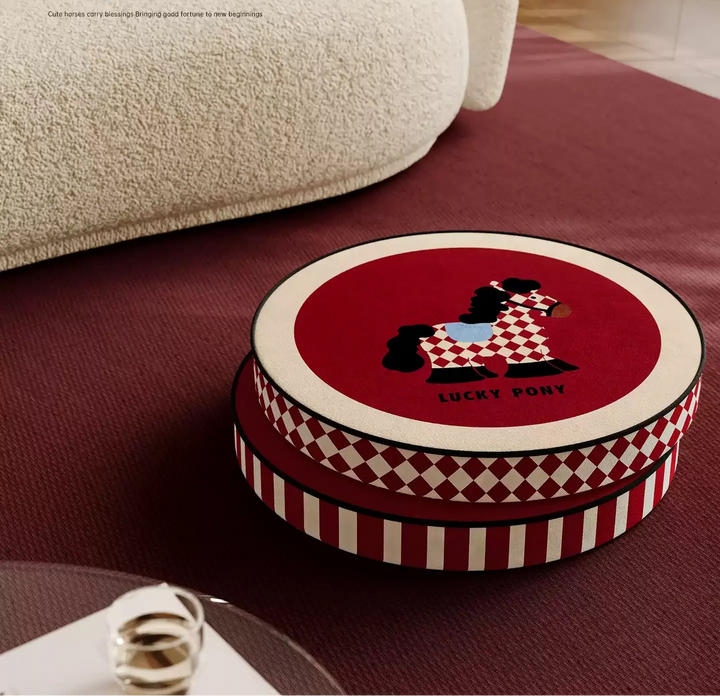 Red Lucky Horse Seat Cushion