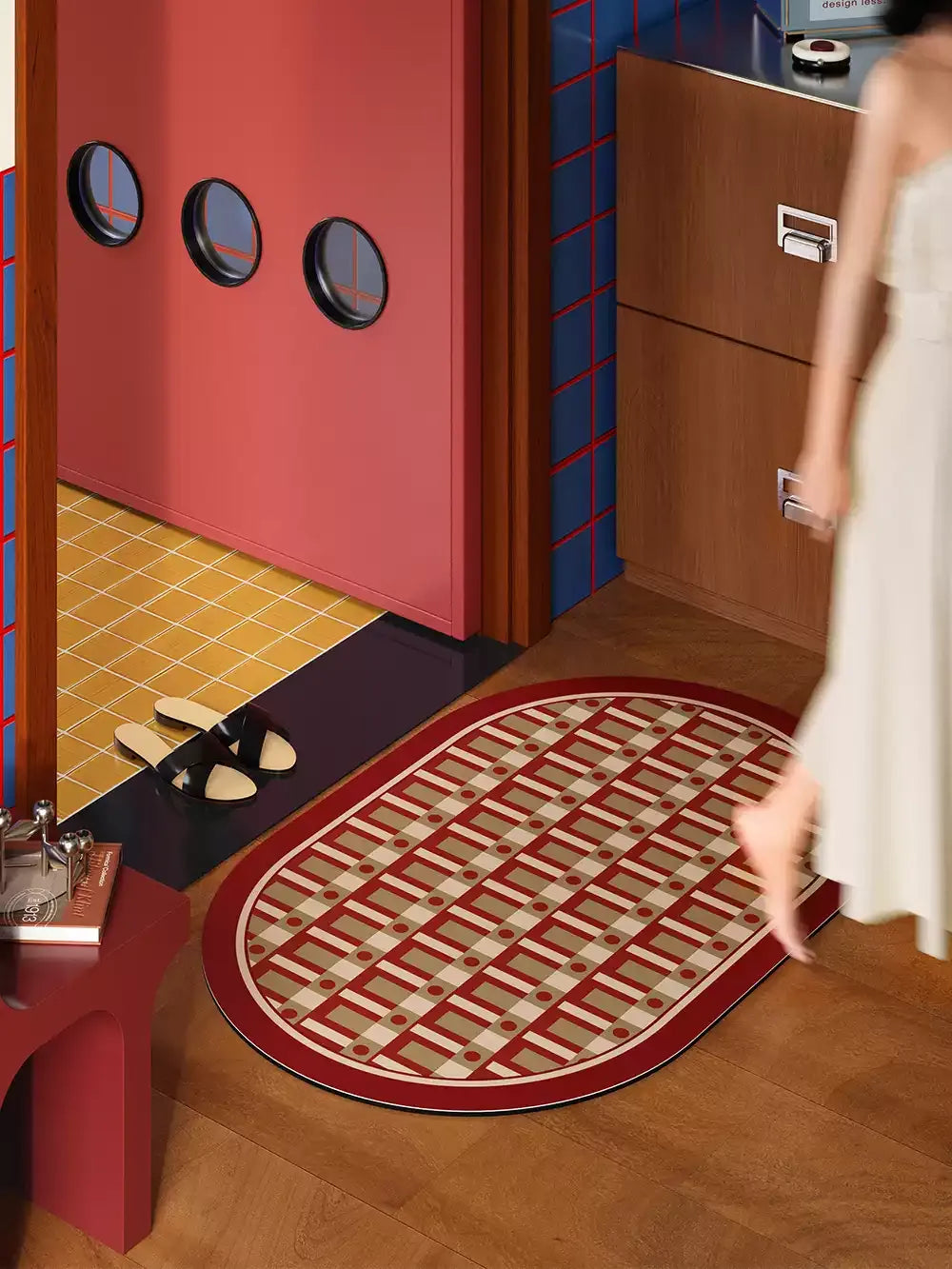 Victor Geometric Bathroom Mat