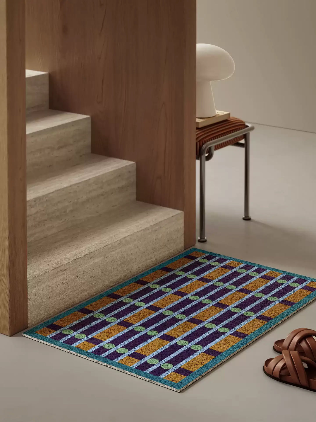Retro Weave Pattern Door Mat