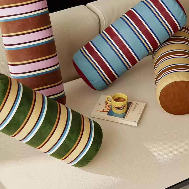 Colorblock Stripe Bolster Pillow