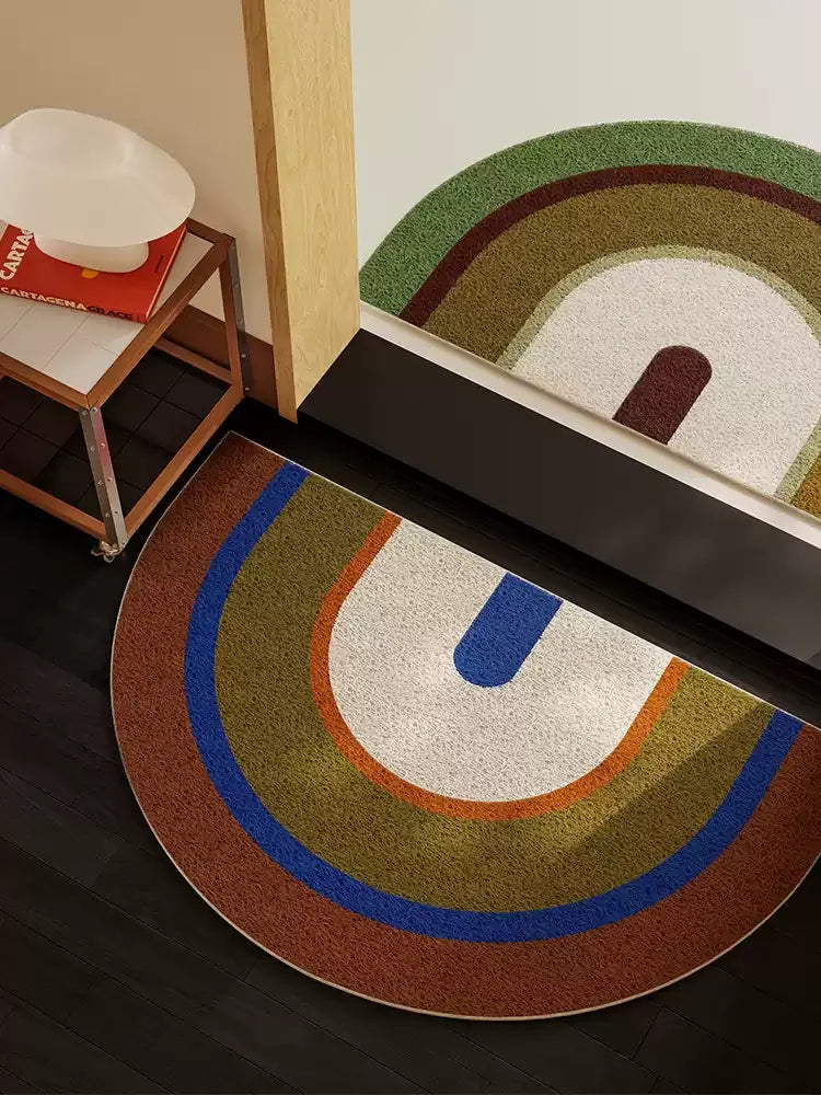 Modern Rainbow Stripe Door Mat