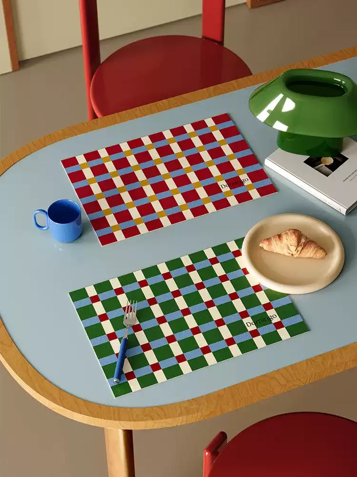Red & Green Color Jumping Placemats Set