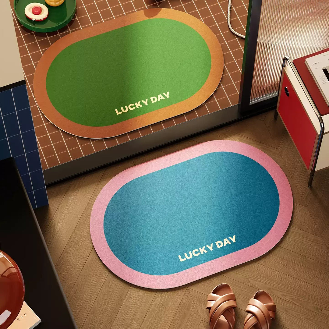 Lucky Day Colorblock Bathroom Mat