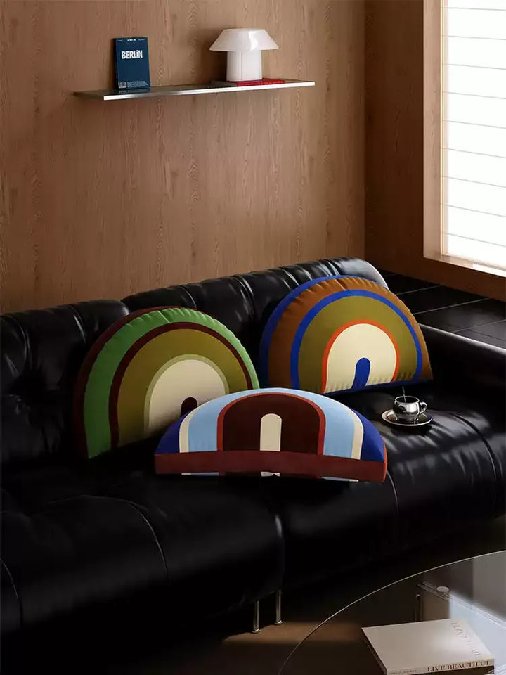 Modern Rainbow Stripe Pillows