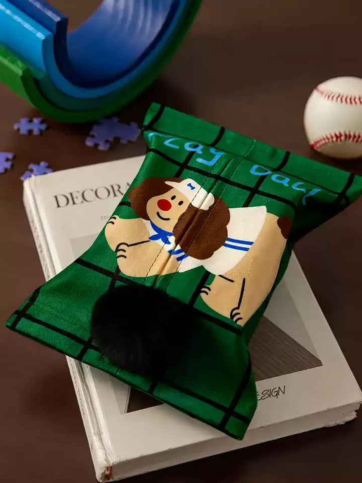 Baseball Dog Tissue Holder