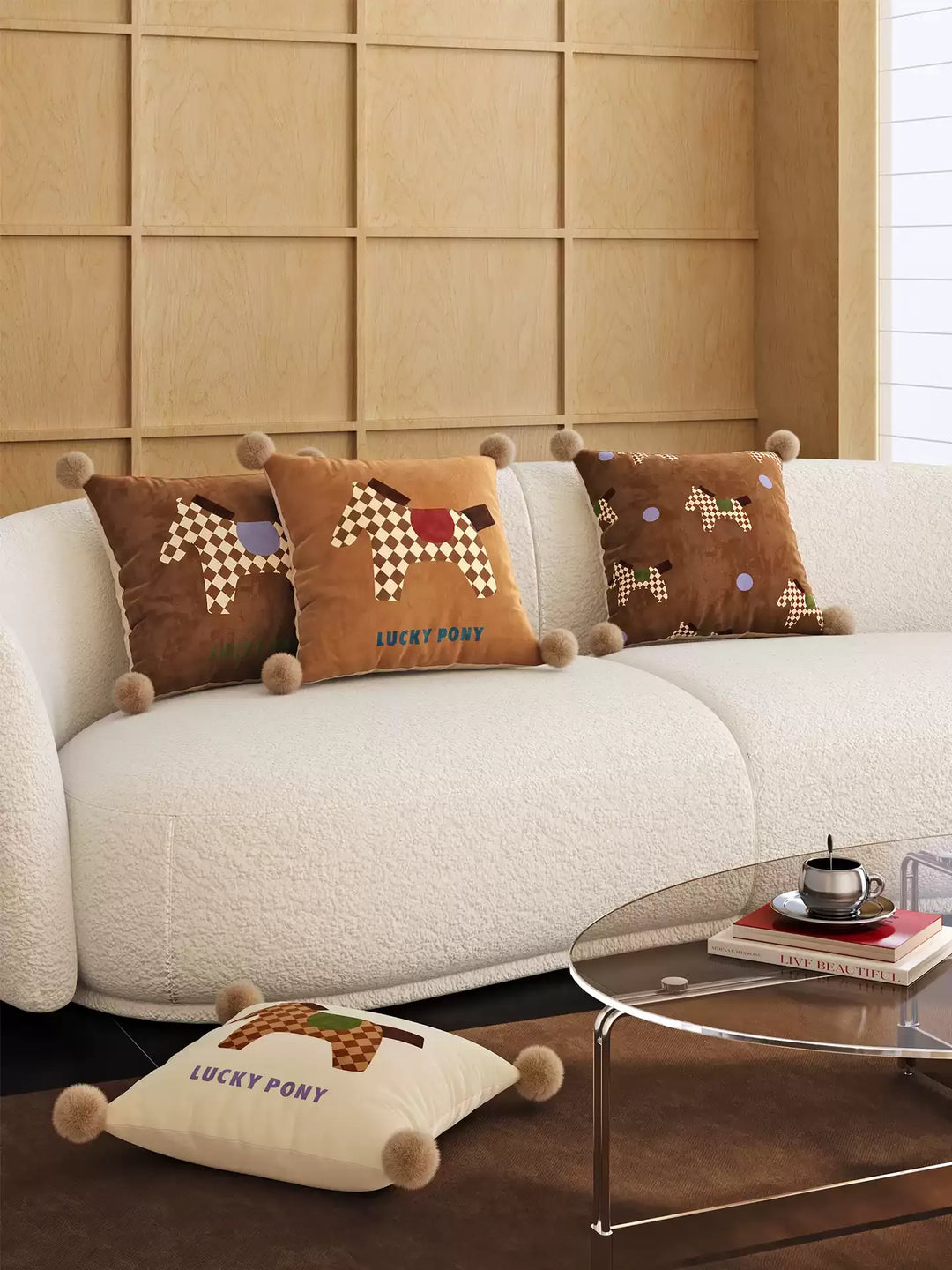 Brown Tone Pony Pillows