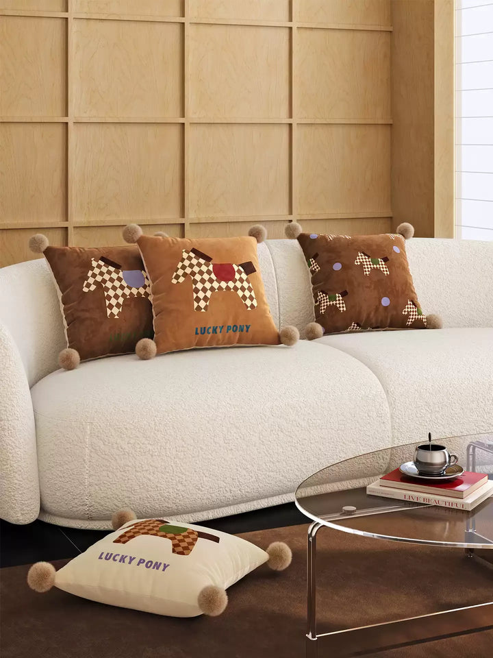 Brown Tone Pony Pillows