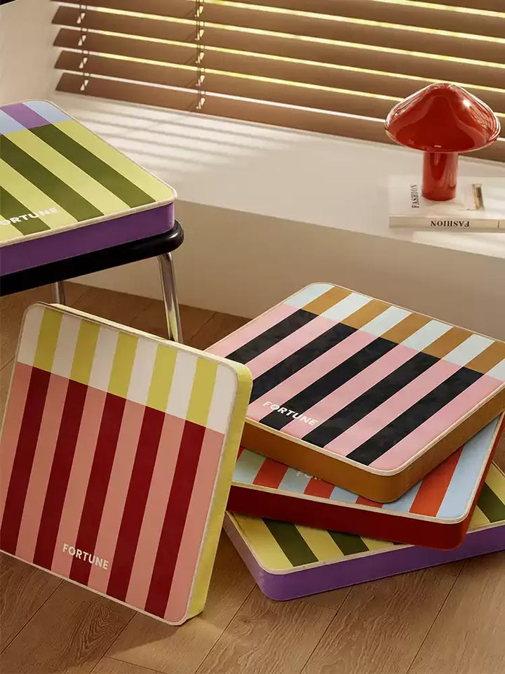 Fortune Striped Square Seat Cushions