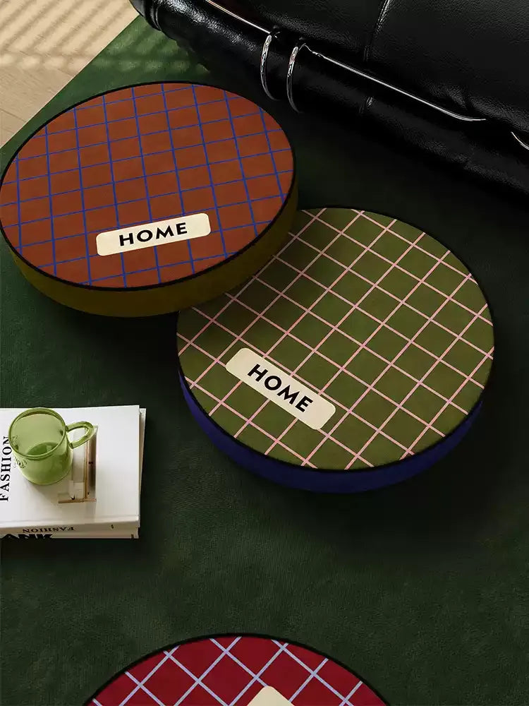 Home Plaid Seat Cushion