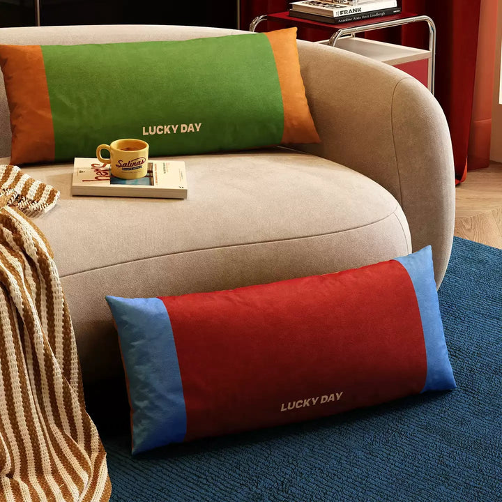 Lucky Day Colorblock Lumbar Pillow