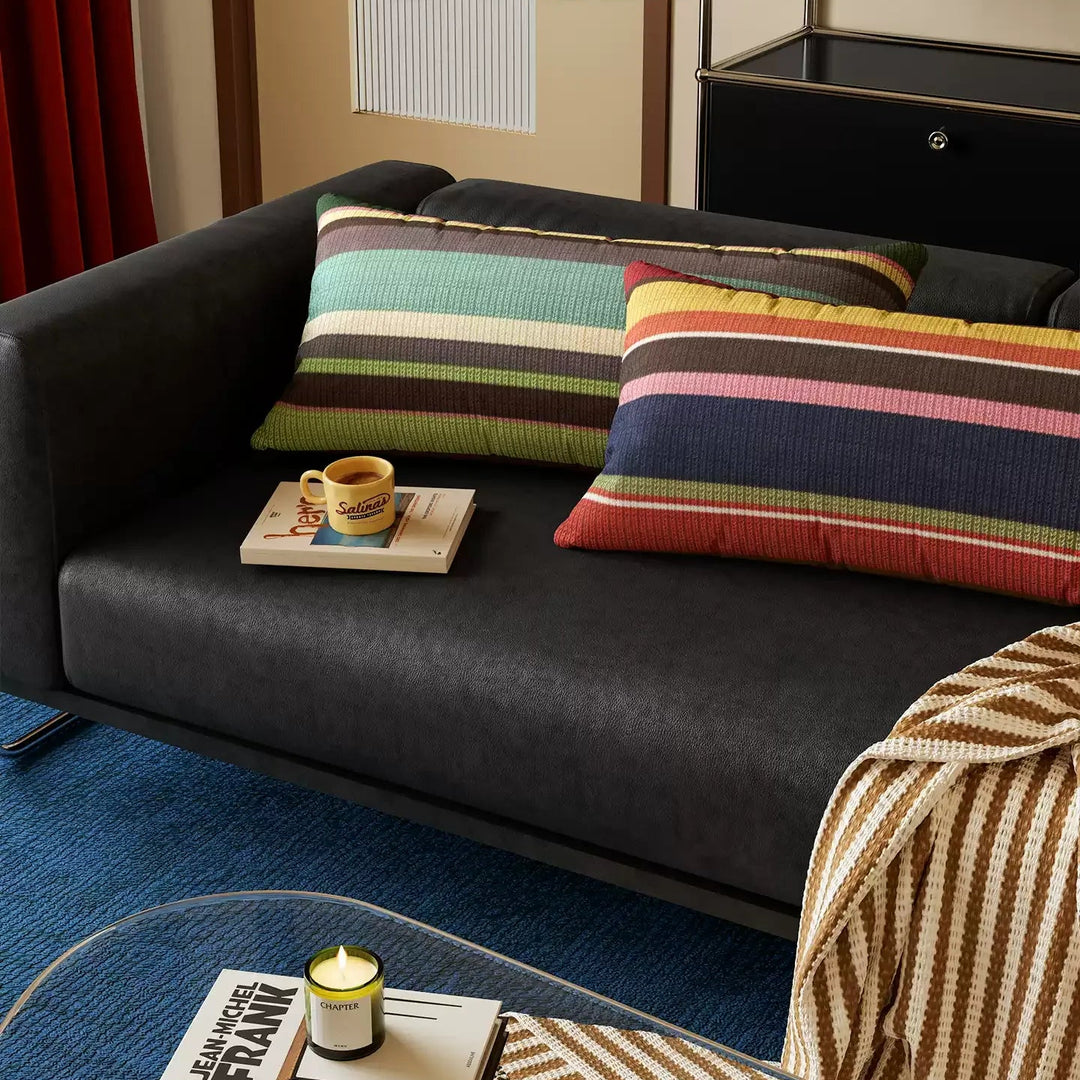 Multicolor Striped Lumbar Pillow