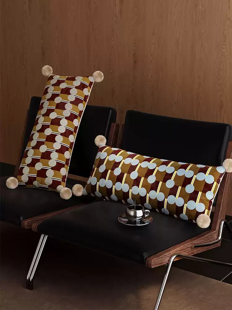 Rhythm Stripes & Dots Lumbar Pillow