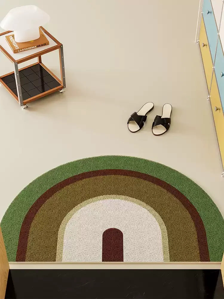 Modern Rainbow Stripe Door Mat