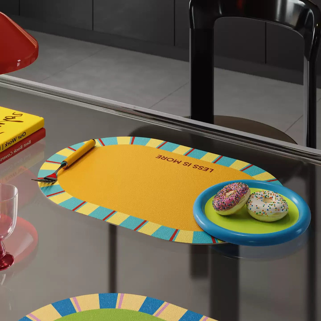 Colorful Less is More Placemats Set