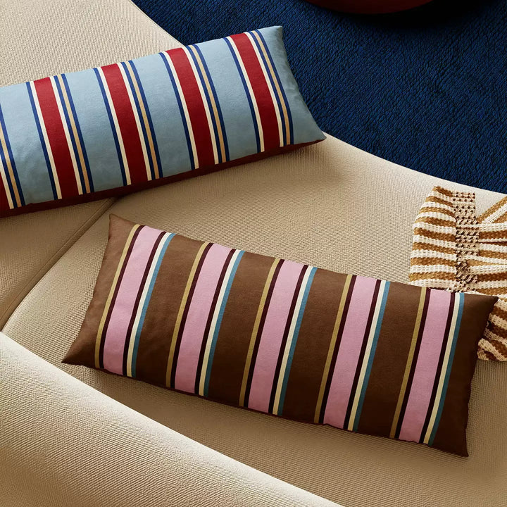 Colorblock Stripe Lumbar Pillow