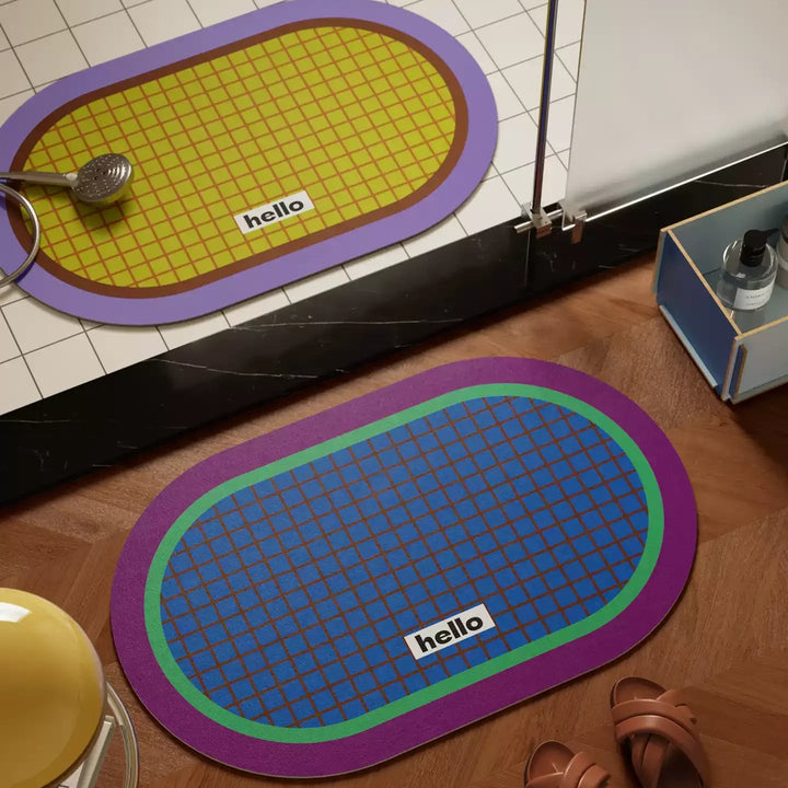 Hello Grid Combo Bathroom Mat