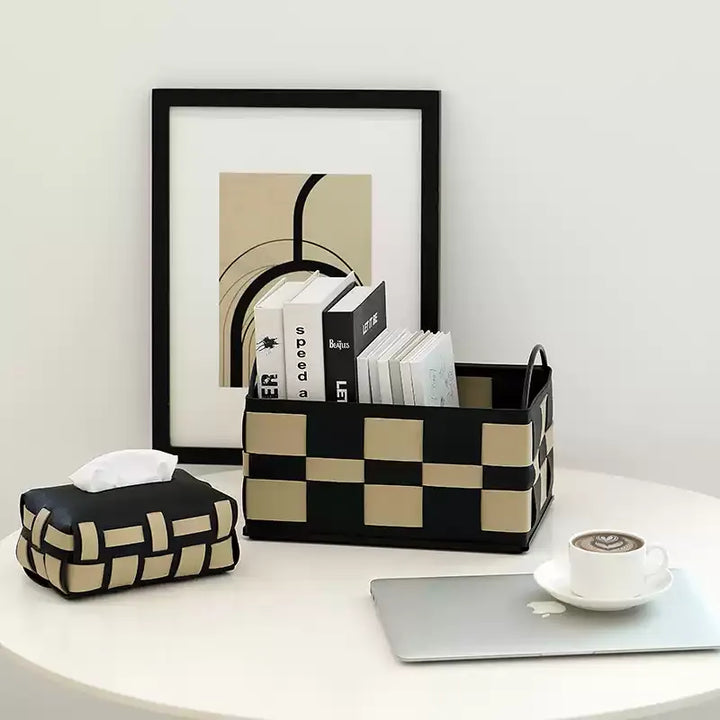 Checkerboard Tier Storage Basket