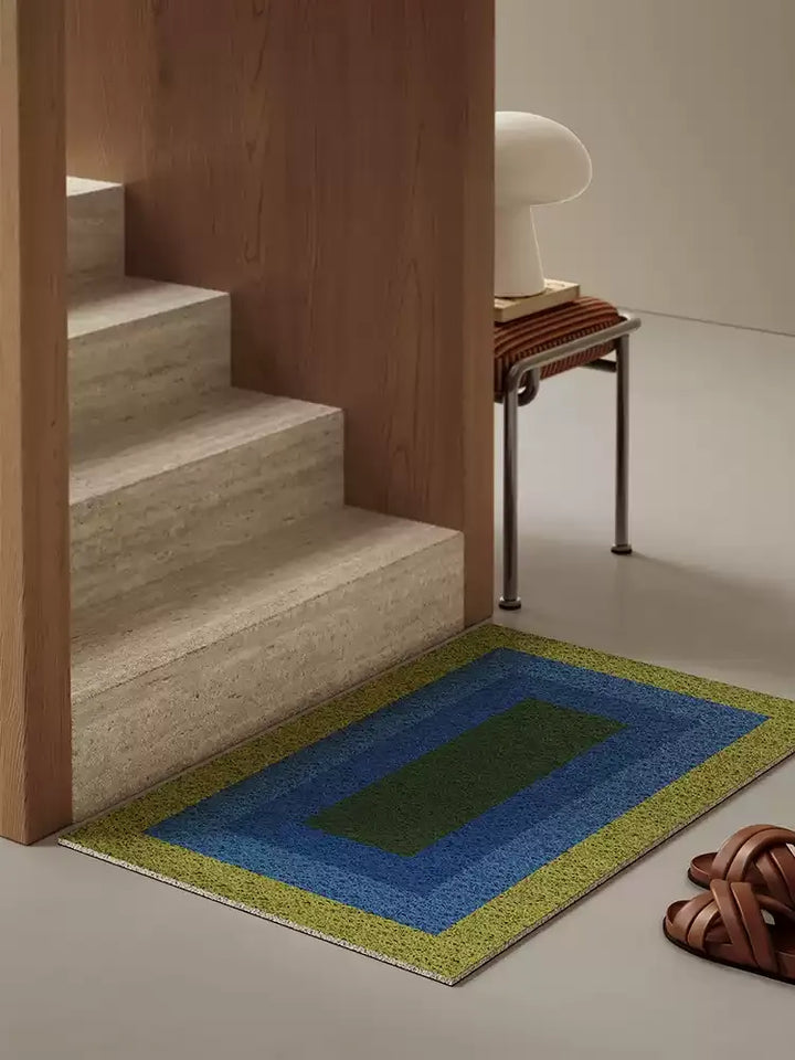 Retro Square Gradient Pattern Door Mat