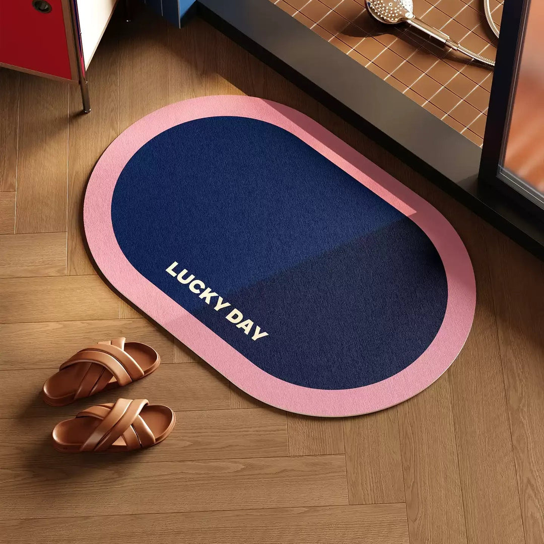 Lucky Day Colorblock Bathroom Mat