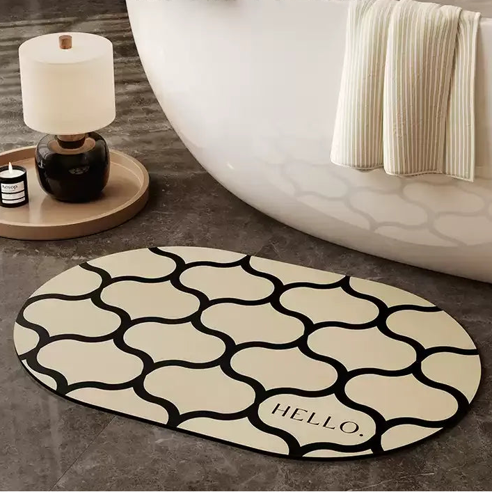 Moroccan Pattern Bathroom Mat