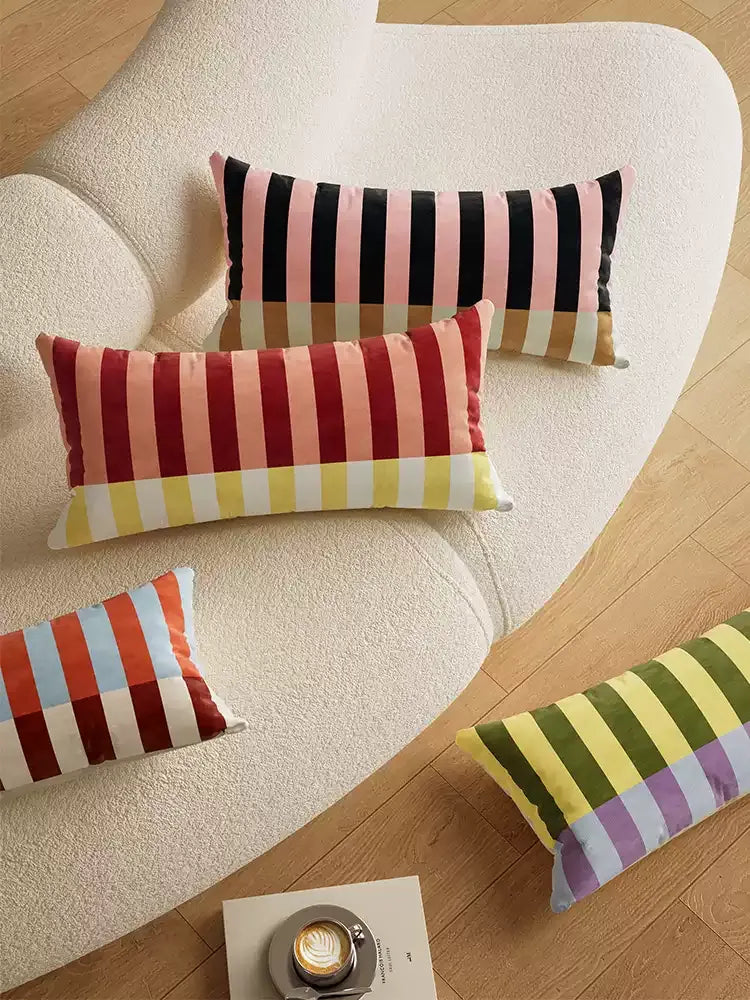 Fortune Striped Lumbar Pillow