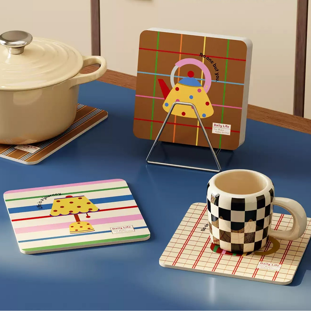 Daily Life Plaid & Stripes Coaster