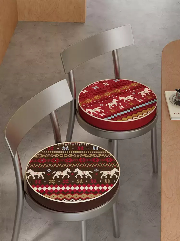 Horse Sweater Pattern Seat Cushions