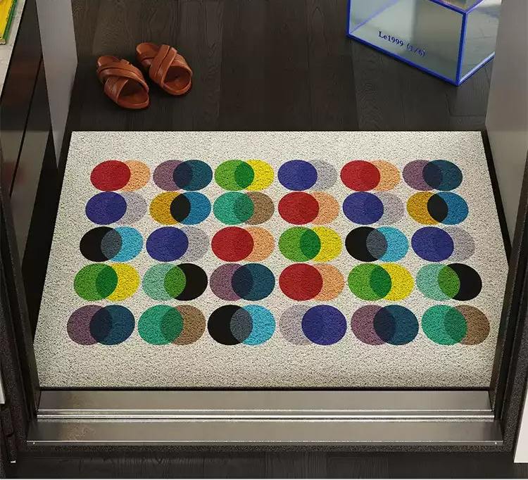 Neon Overlapping Dot Door Mat