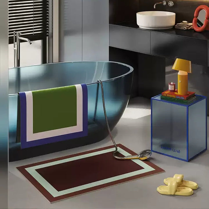 Modern Contrast Color Bathroom Mat
