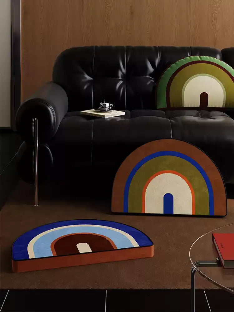 Modern Rainbow Stripe Seat Cushions