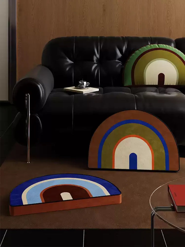 Modern Rainbow Stripe Seat Cushions