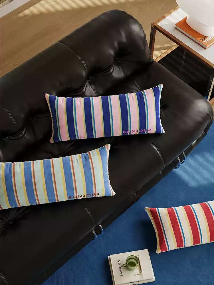 Bonjour Striped Lumbar Pillows