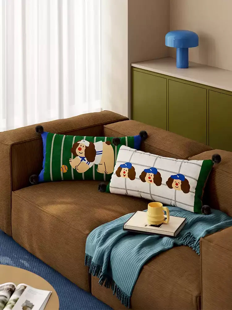 Baseball Dog  Lumbar Pillows