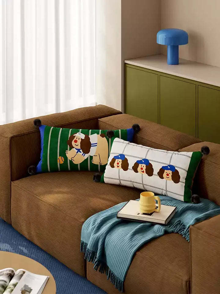 Baseball Dog  Lumbar Pillows