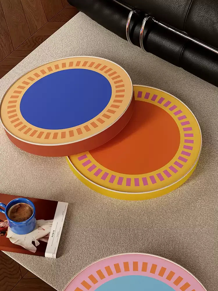 Colorful Lined Seat Cushions
