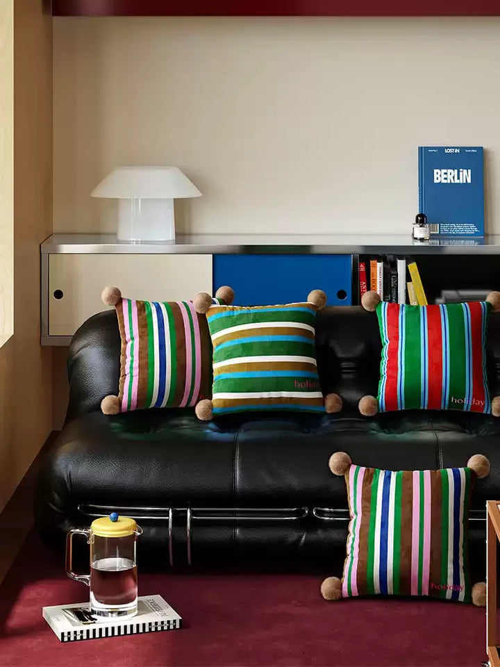 Striped Colorful Holiday Pillows