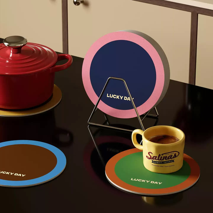 Lucky Day Colorblock Coasters