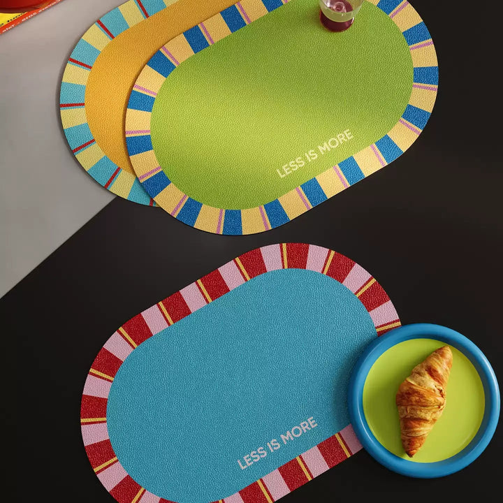 Colorful Less is More Placemats Set