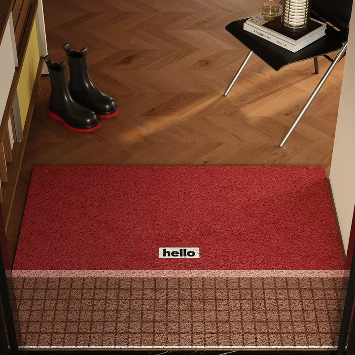Hello Grid Combo Door Mat