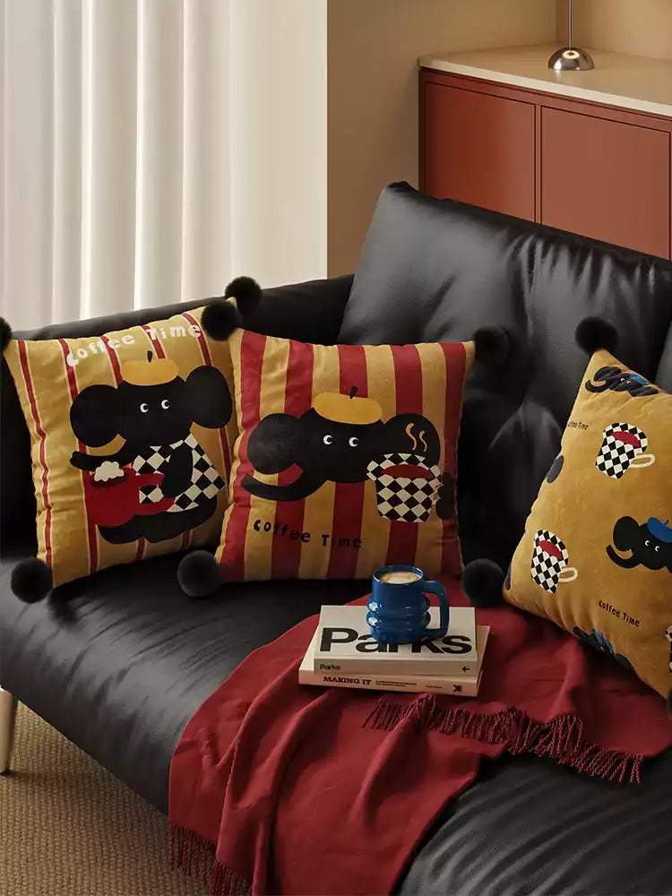 Elephant Coffee Time Pillows