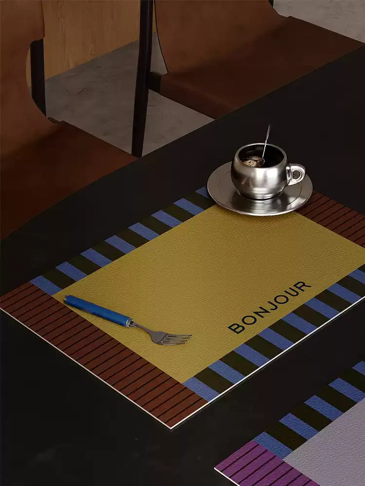 Bonjour Color Block Placemats Set