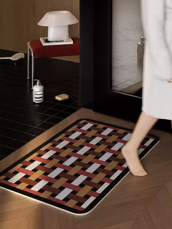 Geometric Weaving Bathroom Mat
