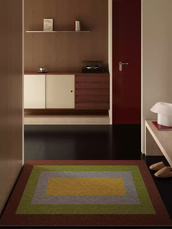 Retro Square Gradient Pattern Door Mat