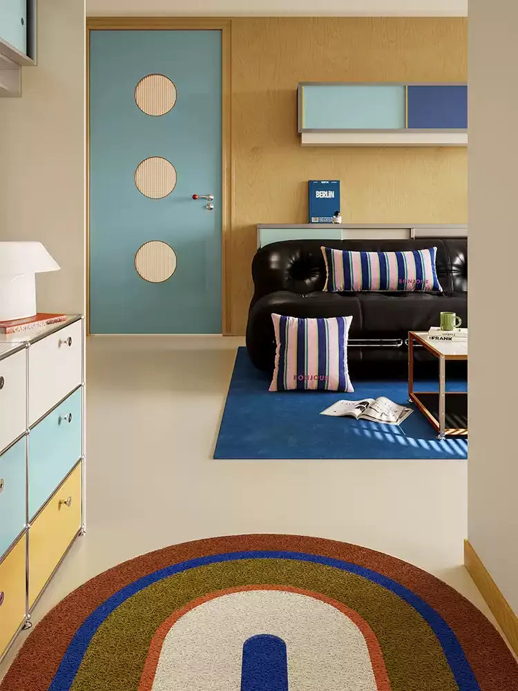 Modern Rainbow Stripe Door Mat