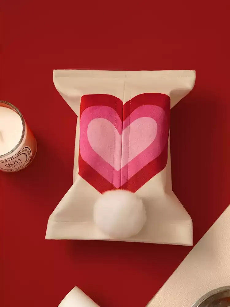 Red & Pink Heart Tissue Cover