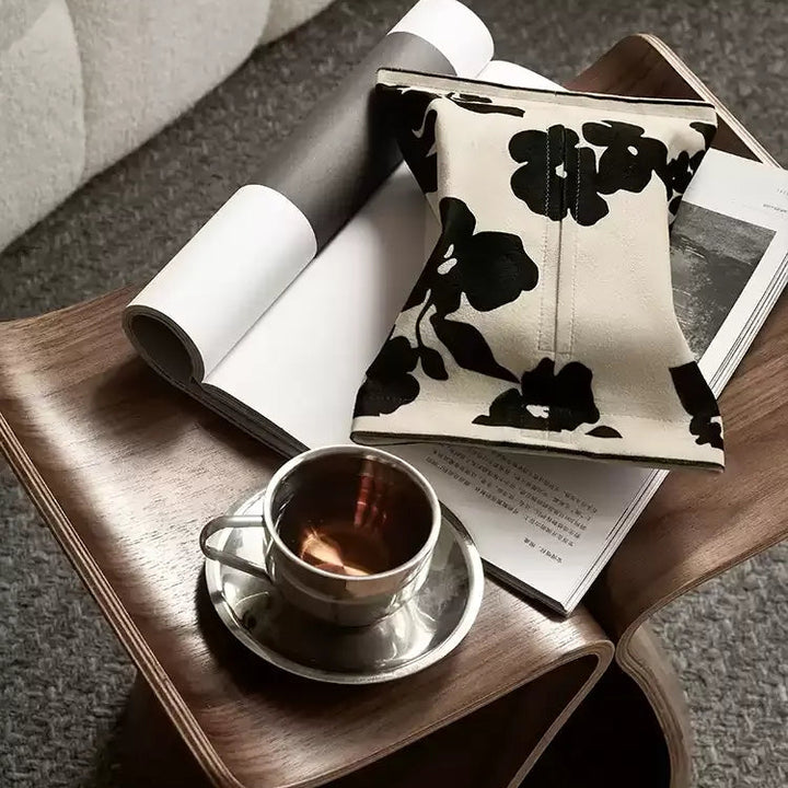 Black &amp; White Flower Contrast Tissue Cover