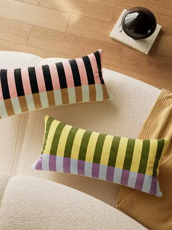 Fortune Striped Lumbar Pillow
