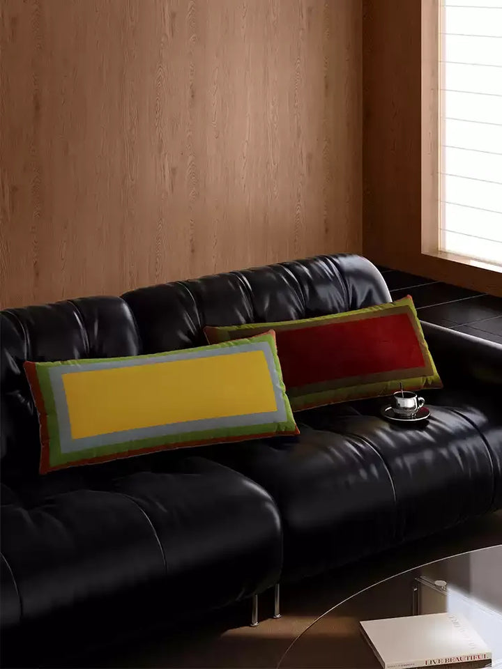 Retro Square Gradient Pattern Lumbar Pillows